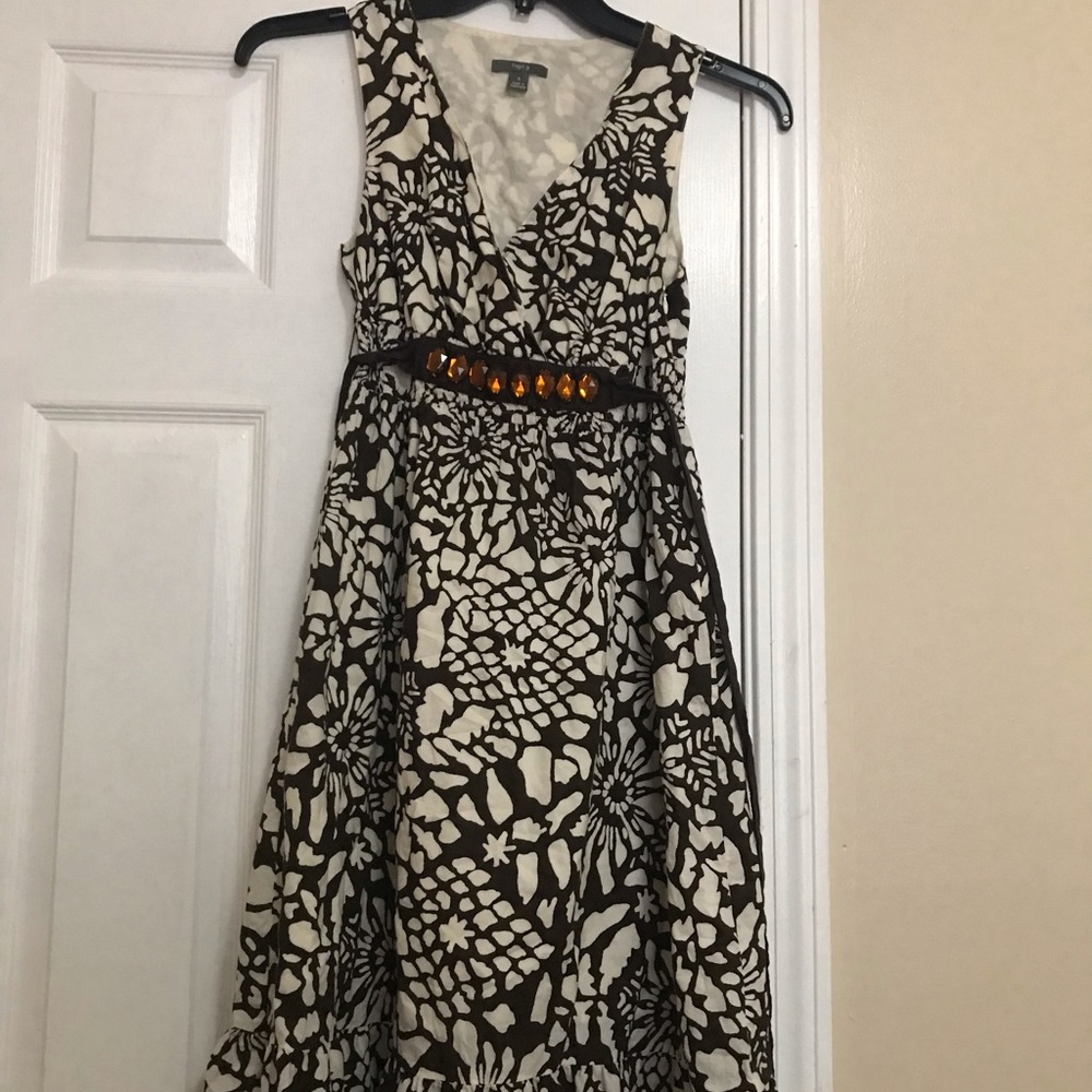 Apt 9 brown dress jeweled and ties in back